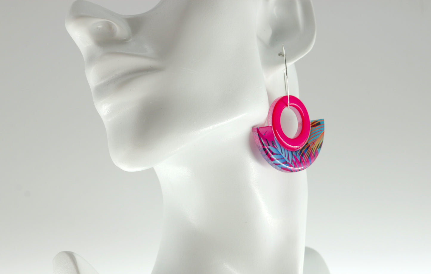 Acrylic Glass Earrings / Tropic Style Earrings / Colorful Earrings