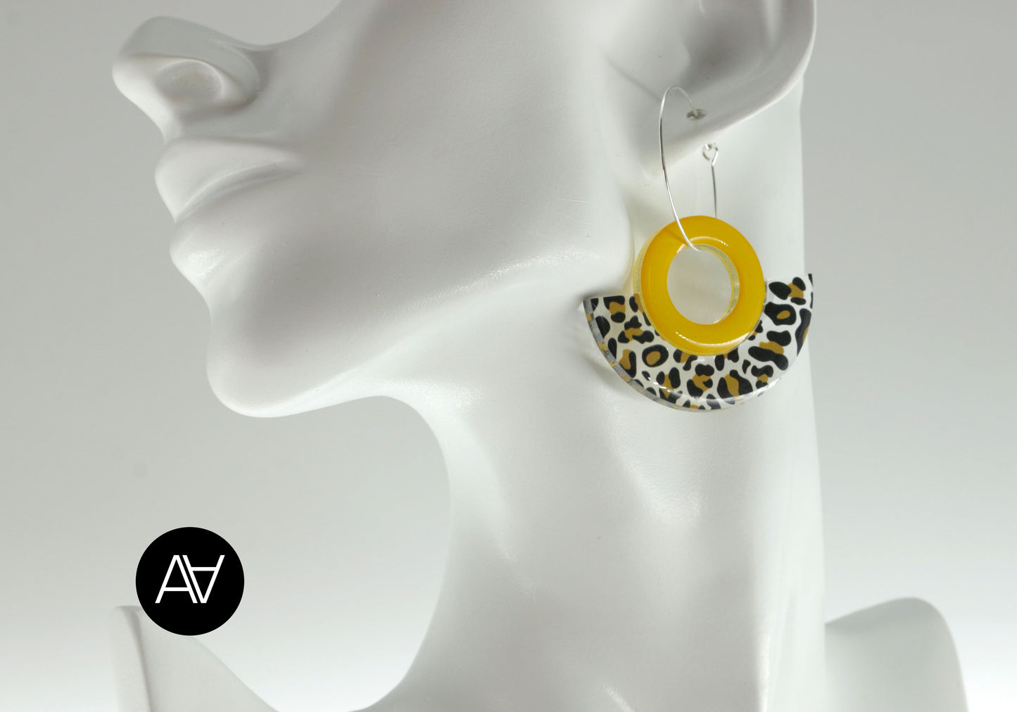 Acrylic Glass Earrings / Animal Print Style Earrings / Colorful Earrings