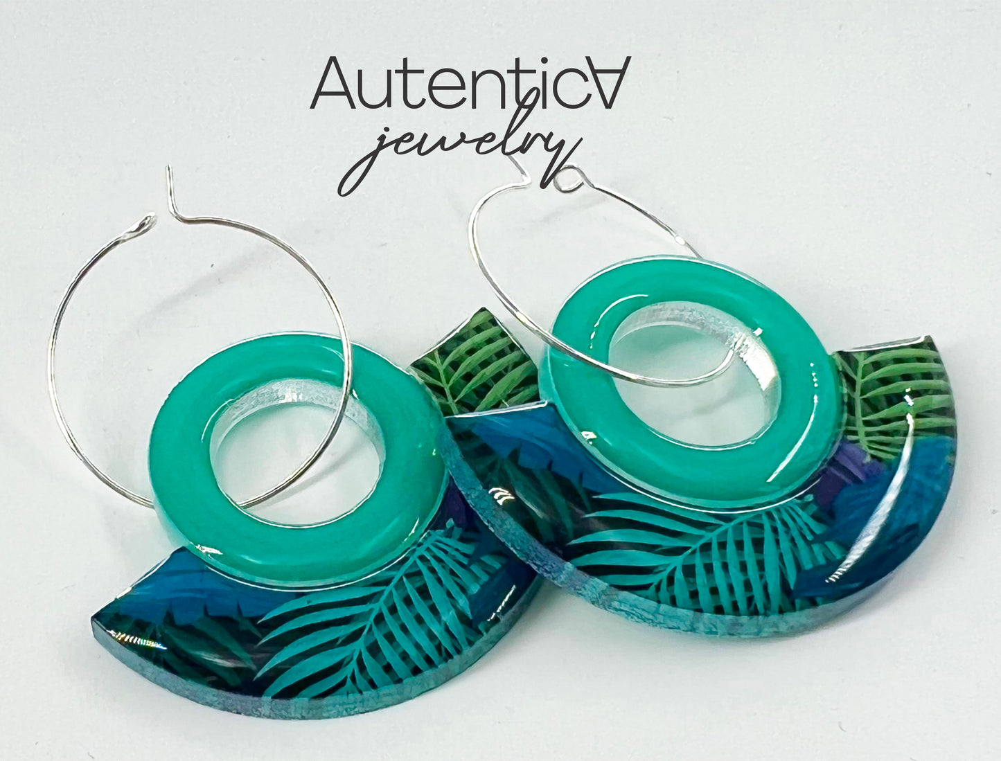 Acrylic Glass Earrings / Tropic Style Earrings / Colorful Earrings