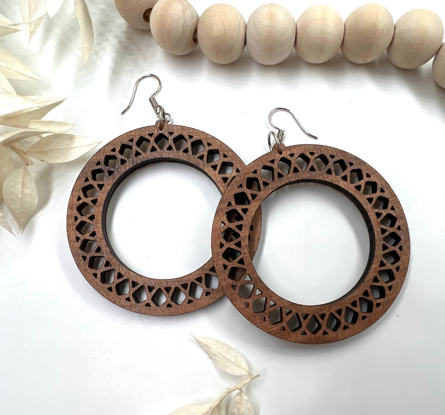 Wooden Earrings / Boho Style Earrings / Wood Earrings